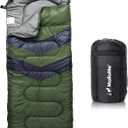 MalloMe Sleeping Bags for Adults Cold Weather & Warm - Backpacking Camping Sleeping Bag for Kids 10-12, Girls, Boys - Lightweight Compact Camping Essentials Gear Accessories Hiking Sleep Must Haves (0-45F XL Winter - Green)