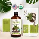 Castor Oil Pack Wrap Kit USDA Organic, 16 oz Cold-Pressed Hexane-Free Castor Oil in Glass Bottle | Adjustable Cotton Flannel Waist & Neck Wraps | Made in USA | Liver, Abdominal & Detox Therapy