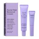 Luuma Facial Hair Removal Cream, Gentle Hairs Removers with Serum for Women, Long-Lasting Depilatory Cream for All Skin Types (1)