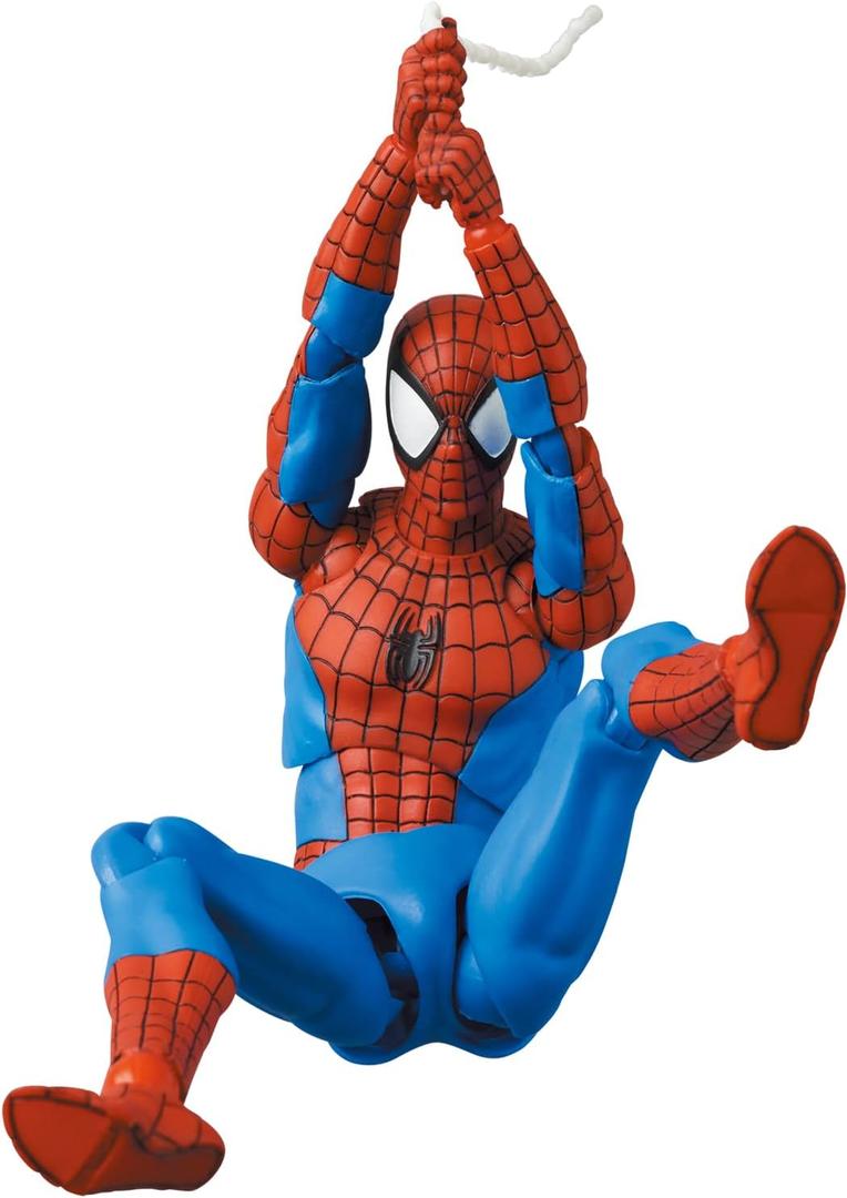 (MEDICOM TOY) MAFEX No.185 Spider-Man Spider-Man (Classic Costume Ver.) Total Height Approx. 6.1 inches (155 mm), Non-Scale, Pre-Painted Action Figure