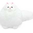 Winsterch Stuffed Animal Plushie Cat Stuffed Animal,Cute Soft Plush Cat Animals,White Stuffed Cat, Birthday for Kids,Boys,Girls,Fat Cat Stuffed Toy (White, 10 Inches)