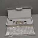 Wireless Keyboard and Mouse Ultra Slim Combo, TopMate 2.4G Silent Compact USB 2400DPI Mouse and Scissor Switch Keyboard Set with Cover, Batteries Included, for PC/Laptop/Windows/Mac - Gold White