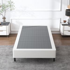 Twin Box Spring 5 Inch High,Heavy Duty Mattress Foundation,Sturdy Metal Twin Box Spring Only with Fabric Cover Set, Easy Assembly, Noise Free