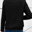 KIRUNDO Womens Sweatshirt Casual Textured Long Sleeve Henley Button V Neck Loose Pullover 2025 Trendy Fall Outfits Tops(Black, Small) (Black, S)