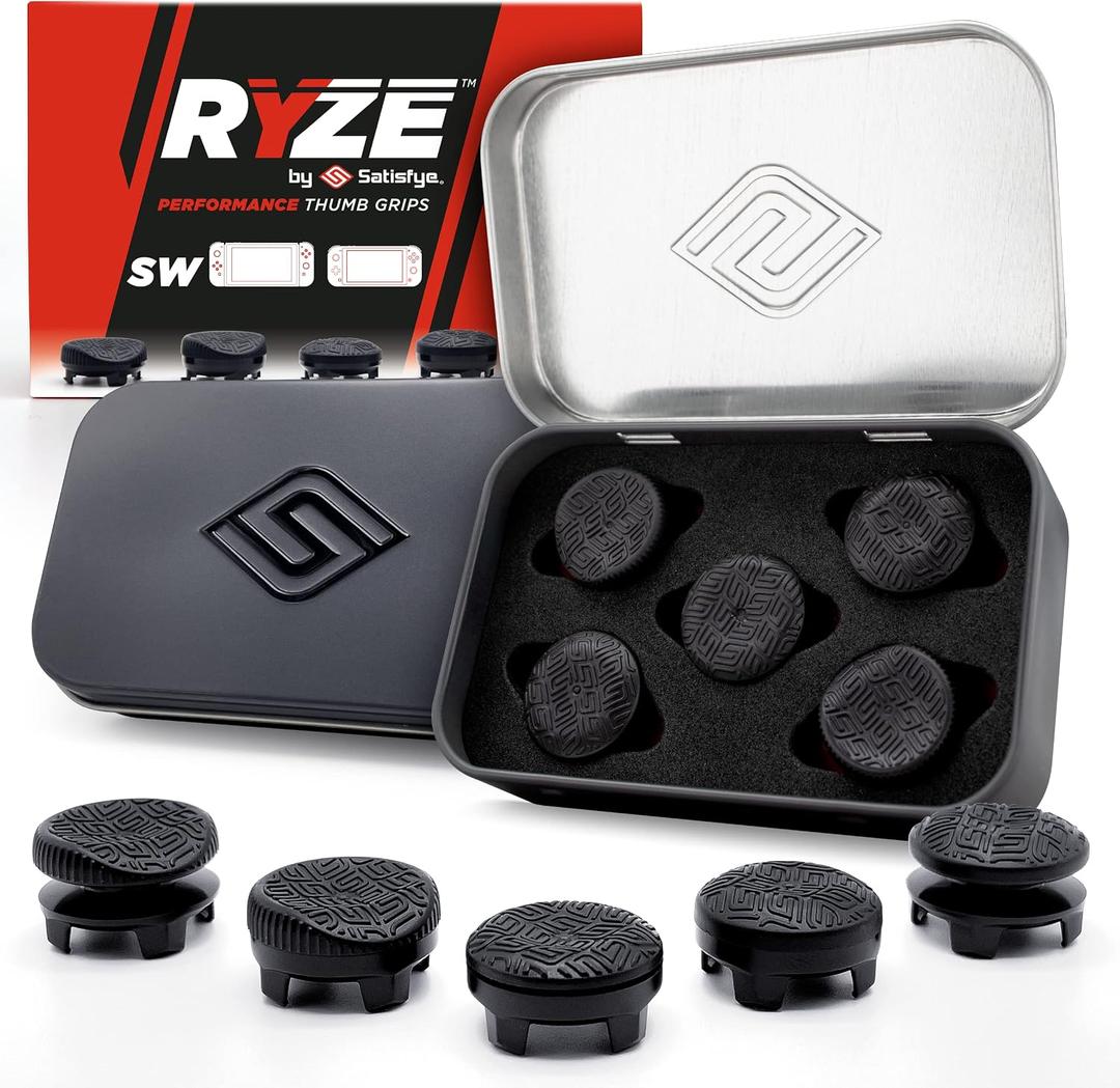 Ryze Pads for Nintendo Switch (5 Thumbsticks) - Comfort and Precision Thumb Pads, Gaming Accessories Compatible With Switch OLED & Lite