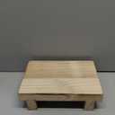 PRETYZOOM Wooden Step Stool for Adults 7 Inch Height Compact Footrest Stool for Elderly Bedside Use Home Office Entryway
