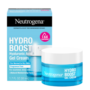 Neutrogena Hydro Boost Gel Cream, 48 Hr Hydration for Normal/Dry Skin, Fragrance Free, Face Moisturizer with Hyaluronic Acid, 1.7 oz. & Trial Size Hydro Boost Hydrating Gel Cleanser, 0.5 fl oz