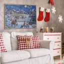 Christmas Puzzles 500 Piece, Christmas Night in Winter 500 Piece Puzzles, Jigsaw Puzzle for Adults Challenging Perfect for Holiday 27x 20inch