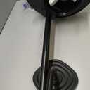 Black standing floor fan
