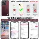 Vinich for iPhone 15 Plus Wallet Case with Card Holder, RFID Blocking Credit Slots Kickstand Shockproof Phone Cover Fit for iPhone 15 Plus 6.7" Burgundy