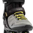 Rollerblade Macroblade 80 ABT Men's Adult Fitness Inline Skate, Silver/Neon Yellow, Performance Inline Skates, 12