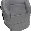 Priprilod Leather Driver or Passenger Bottom Seat Cover Ash Gray（#H3C or 4D7） Compatible with Chevy Silverado/GMC Sierra 1500 2500HD 3500HD 2014 2015 2016 2017 2018 2019