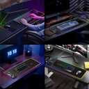 RGB Gaming Mouse Pad Wireless Charging 15W with LED Cable, XXL Large Mousepad 800x300x4mm with 13 Light Modes Non-Slip Rubber Base, Waterproof Computer Mat for Home Office Gaming Keyboard Desk Decor