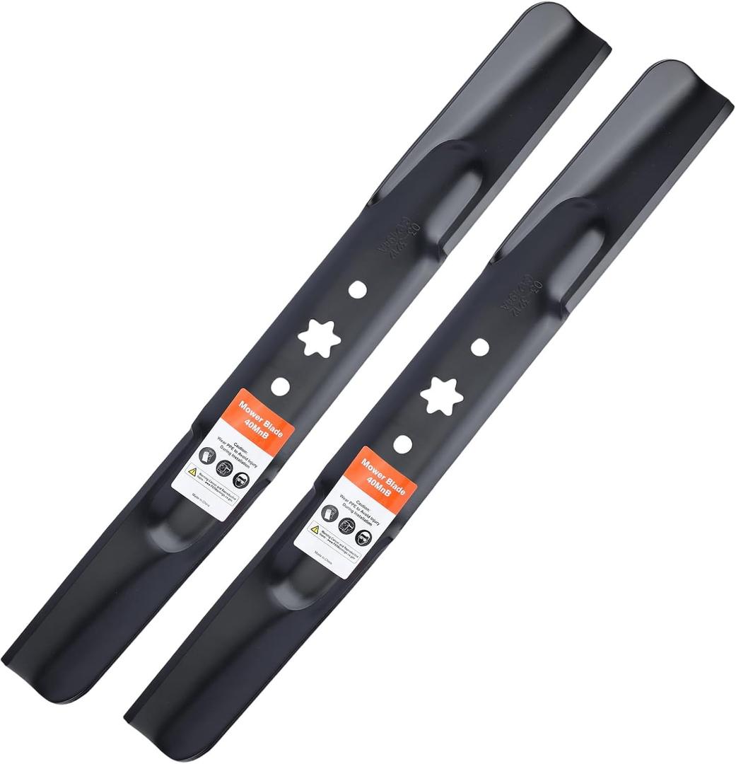 Grasscool 942-04308 942-04308A Mower Blades for Troy Bilt Bronco Pony Mustang 42 inch Mower with 6 Star Hole Cub Cadet XT1-42 ZT1-42 42'' Zero Turn Lawn Tractor Replace 942-04308A 942-04312 High Lift