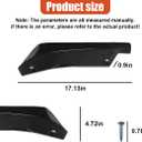 YoRise 2PCS Car Rear Bumper Lip Splitter Canard Diffuser, Universal Car Side Fenders Skirt Protector Decoration with Screws, Automotive Exterior Body Kit for Cars(Black)