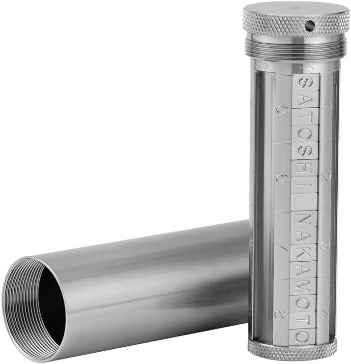 Crypto Seed Phrase Storage, 24 Words Seed Backup for Bitcoin Ethereum Crypto Wallet, 304 Stainless Steel Capsule, BIP39 Compatible