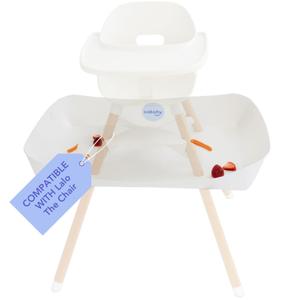 CATCHY - Food Catcher - Compatible with Lalo The Chair High Chair + 11 Other High Chairs - Highchair Sold Separately - Baby & Toddler Food & Mess Catcher - Under High Chair Accessory (White)