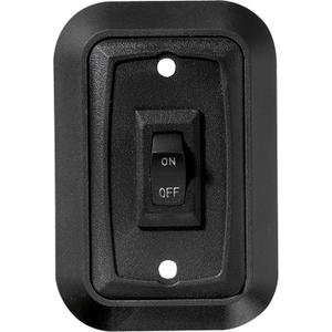 RV Designer S652, Wall Plate Switch, Single, Black, 3.53" x 2.39", On/Off - SPST