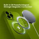 MCFANCE Magnetic Silicone Case with Stand for iPhone 13 Pro Max (6.7 inch) | Compatible with MagSafe, Shockproof Protection, Anti-Scratch Microfiber Lining | Mustard Green