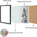 Framed Bathroom Decor Wall Art Wear Crown Frog Toilet Paper Pile - Playful Bathroom wall decor Animal Art black and white canvas wall art print can be hung directly - Frame, 8 "x 10"