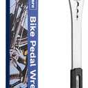 15mm Bike Pedal Wrench - Extra Long 15" Handle with Non-Slip Grip, Durable Chromoly Steel Bicycle Pedal Removal Tool for Road/Mountain/E-Bike Pedal Installation & Repair (Professional Grade)