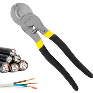 YUZES 9.5 inch Cable Cutter, Heavy Duty Wire Cutter High Leverage for Aluminum, Copper, Wire, Communications Cable, Cuts up to 2/0 Wire - Cable Cutting Tool with Ergonomic Grip