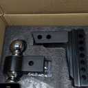 Adjustable Trailer Hitch Mount with 2" and 2-5/16" Ball, Fit 2" Receivers, 6" Drop/Rise, 12,500LBS Aluminum Heavy Duty Trailer Hitch for Trucks 1 Hitch Tightener 2 Locking Hitch Pin