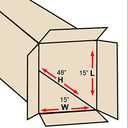 PARTNERS BRAND 15 x 15 x 48 Corrugated Cardboard Boxes, Tall 15"L x 15"W x 48"H, Pack of 10 | Shipping, Packaging, Moving, Storage Box for Home or Business, Strong Wholesale Bulk Boxes