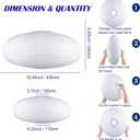 White Oblate Paper Lantern, 16.54in(420mm) Hanging Paper Lanterns Lamp, Chinese Paper Pendant Lamp shade, for Party Decoration, Home Decor Ceiling Lampshade(2 PCS)