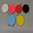 Rubber Coin Purse 6 Pieces Oval Coin Purse Holders Colorful Pocketbook Holder with Chain for Men Women Travel Multi Purpose(Bright Color)