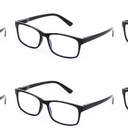 WALMXX Reading Glasses, 6 Pack Reading Glasses Blue Light Blocking for Men Women, Anti Eyestrain/ Dryness/ UV Lightweight Readers (Black, 1, x)