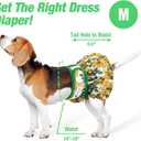 Pet Soft Female Dog Diapers - 3Pack Washable Dress-Style Dog Diapers Female for Girl Dogs in Heat - Reusable Doggy Period Panties Puppy Diaper (Floral, M) (Medium:14''-19'')