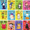 36 Sheets Large Size Halloween Stickers for Kids, Make Your Own Stickers, Crafts, Party Favors Games, Trick or Treat Party Supplies5.9in*8.3in