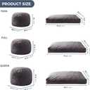 MAXYOYO Giant Bean Bag Chair Bed for Adults, Convertible Beanbag Folds from Lazy Chair to Floor Mattress Bed, Large Floor Sofa Couch, Big Sofa Bed, High-Density Foam Filling, Machine Washable, Full