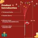 4 Packs Christmas Berry Solar Garden Light with Multiple Colors, Auto ON/Off Solar Lights Outdoor Swaying in The Wind, Christmas Decorating Outdoor Yard Light for Pathway, Pond, Courtyard