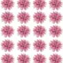MECCANIXITY Chiffon Flower, 4 Inch Fabric Flowers Bows Sewing Fabric Appliques Headband Embellishments for Crafts Dresses DIY Party Wedding Decoration Dark Pink Pack of 20