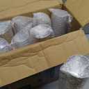 12OZ Plastic Cups with Gold Rimmed Sturdy & Food Safe Disposable Glasses Weeding Party Cups Disposable Drinking Cups Plastic Cocktail Glasses for , Juice & Cold Beverages [200 Pack]