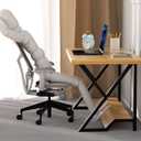 Upgraded Metal Desk Legs, 28 Inch x 24 Inch, 2 Tier Heavy Duty with Foot Rest, K-Shape Black Dining Table Legs (Set of 2)