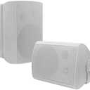 Herdio 6.5 Inch 400W Outdoor Speakers Wired Waterproof Passive with Powerful Bass,Wall Mount Speakers for Patio Garage Covered Deck,All-Weather Durability(Pair,White)