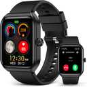 Smart Watches for Women with Bluetooth Call,1.91" Smartwatch with Heart Blood Oxygen/Rate/Blood Pressure/Sleep Monitor,100+ Sports Mode Fitness Tracker,IP67 Waterproof for Watch (Black)