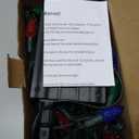 iBaycon Solar C6 Christmas Lights Outdoor, 48FT 100LED C6 Strawberry String Light, 8 Modes Solar Powered Lights String for Xmas Tree House Eaves Roof Christmas Holiday Decorations