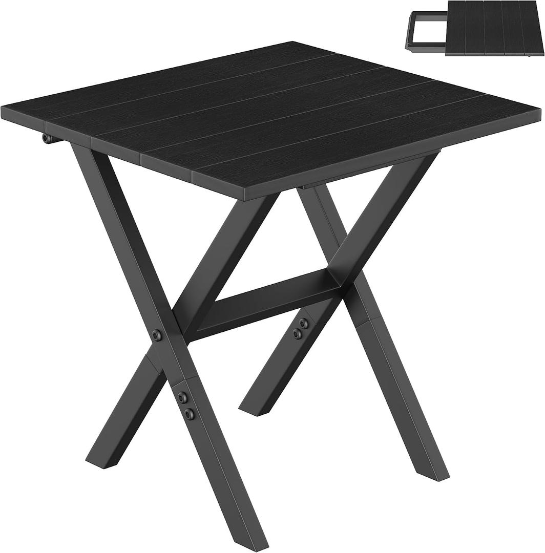 Outdoor Side Table,Portable Folding Adirondack Table,Small Patio Table Folding End Table for Garden,Camping,Pool,Porch