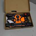 PHOEPET No Pull Dog Harness Medium Reflective Front Clip Vest with Handle,Adjustable 2 Metal Rings 3 Buckles,[Easy to Put on & Take Off](M, Orange)