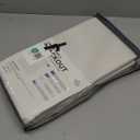 100% Blackout Shield Linen Blackout Curtains for Bedroom 96 Inches Long, Back Tab/Rod Pocket Living Room Drapes, Thermal Insulated Blackout Curtains 2 Panels Set, 50" W x 96" L,Cream