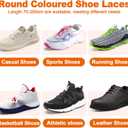 DELELE Round Shoelaces for Athletic Boot: Hiking Shoe Laces for Men&Women 2 Pair (31 inch (80CM), 07 Beige)