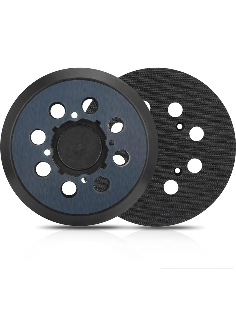 Sander Pad Replacement for Dewalt, 2 Pack 5" 8 Hole Hook and Loop Orbital Sander Pad Compatible with DeWalt DWE6421 6421K DWE6423 6423K DCW210B Random Orbital Sanders (4 Screw Holes)