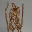 12 Feet Christmas Wooden Bead Garland Wood Bead Garland Christmas Tree Decorations for Xmas Holiday Favors (Gold)