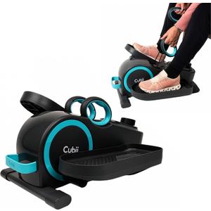 Cubii Total Body Under Desk Elliptical Bike with Built-in Upper Body Resistance Bands | Seated Exercise Machine - Arms + Legs Workout for Seniors & All Ages, 12 Resistance Levels, LCD Display