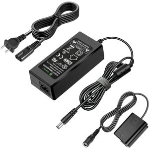 Gonine NP-FW50 Dummy Battery for Sony ZV-E10, AC-PW20 Continuous Power Supply AC Adapter Kit, for Sony Alpha ZVE10 A6000 A6100 A6300 A6400 A6500 A7 A7II A7S A7SII RX10 II IV Cameras.