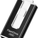 MFi Certified 256GB Flash Drive for iPhone iPad, Photo Stick for External Memory Storage, Easily Back Up and Save Photos Videos, USB Memory Stick Thumb Drive for iPhone/iPad/Android/PC (Black, 256GB)